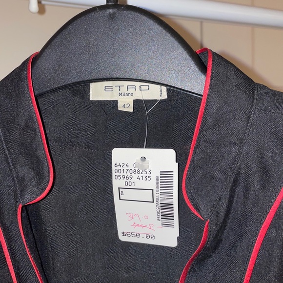 ETRO silk button up top (NWT) - Picture 2 of 4